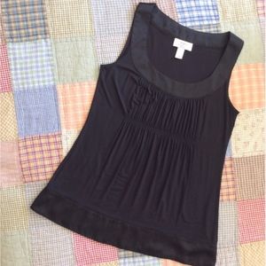 SOLD Ann Taylor Loft Black Dressy Tank Blouse PS